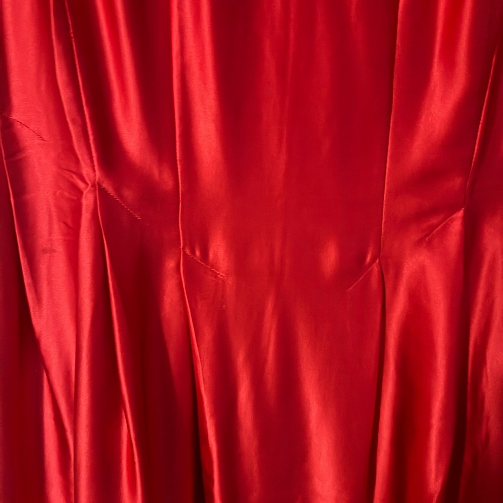 Frances Valentine Florencia silk Red a-line dress. Never worn. Size L - Picture 3 of 4